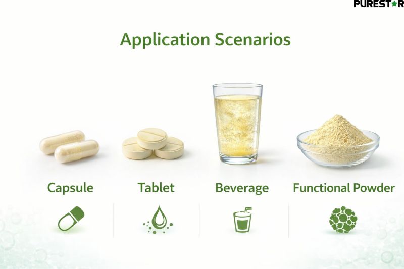 Selenium Yeast applications in capsules tablets beverages and functional powder formulations